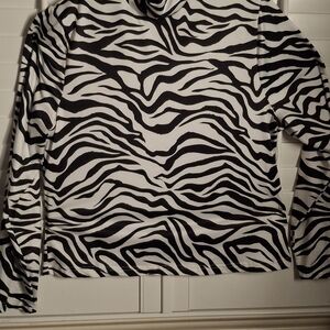 Zebra Print Long Sleeve Top